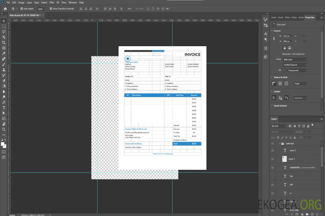 Modèle de facture d'estimation simple template Modèle de facture d'estimation simple template